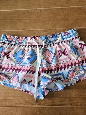 Billabong Multicolor Geometric Swim Shorts Size Small